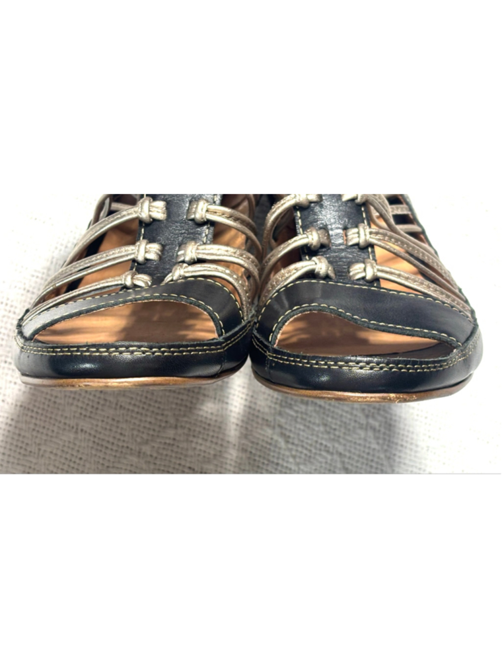 PIKOLINOS Womens Strappy Metallic Leather Slingback Java W5A-0728C1 Sandal GUC - Picture 3 of 11